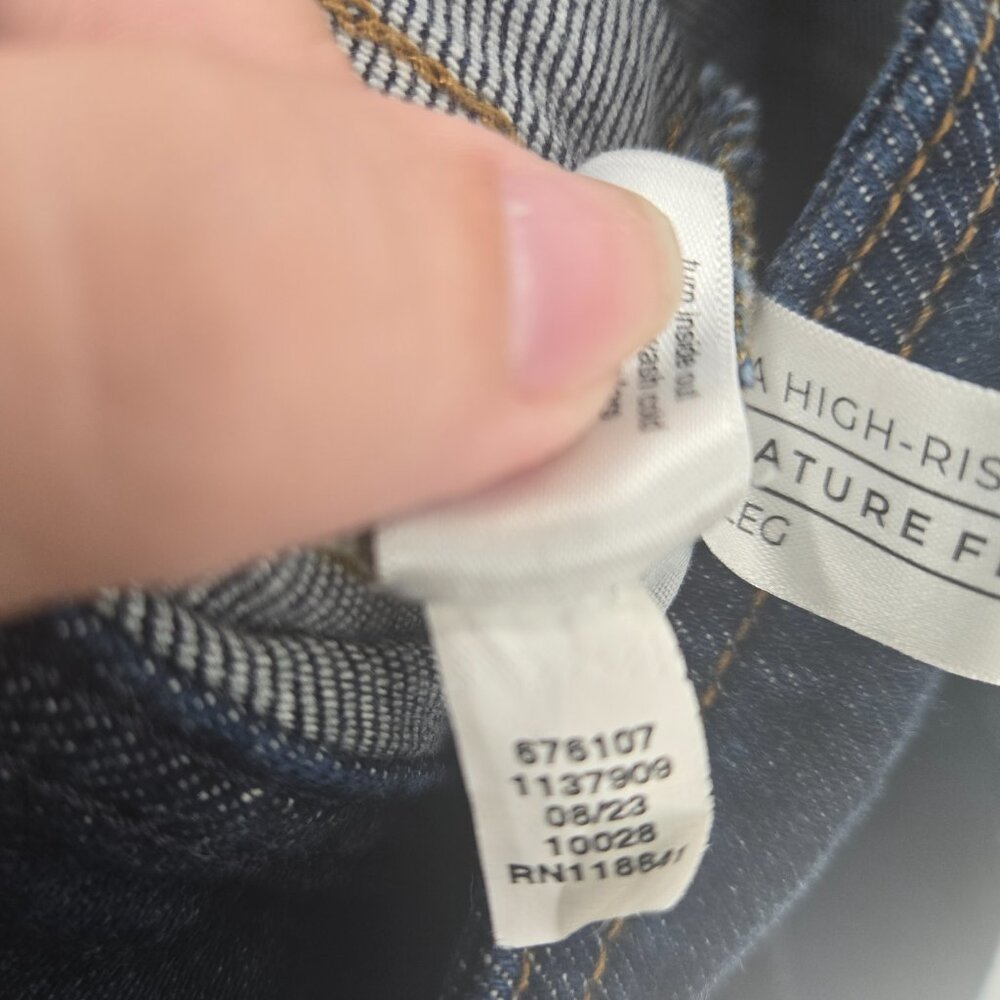 Lane Bryant Dark Blue Ultra High-Rise Signature Fit Wide Leg Jeans 24 Long - Picture 14 of 14